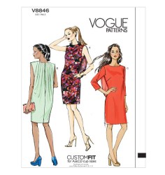 8846 EZ VOGUE FIT LINED BACK OVERLAY DRESS PATTERN 14-22 ABCD, 6-14 UNCUT choice